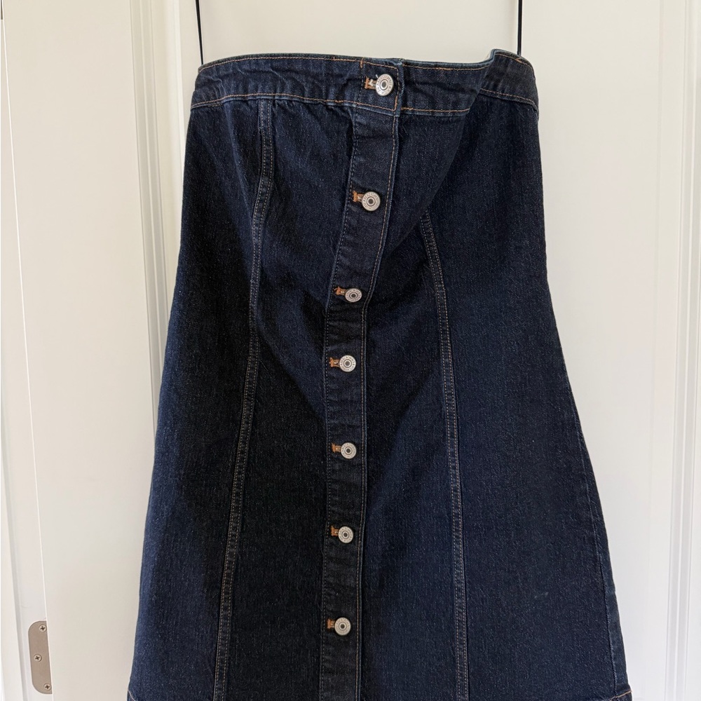 A&F Mara Strapless Denim Mini Dress - Picture 7 of 7